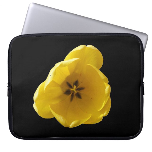 Gele Tulip-laptoptas Laptop Sleeve (Voorkant)
