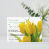 Gele Tulp - 3x5 aankondiging huwelijk (Staand voorkant)