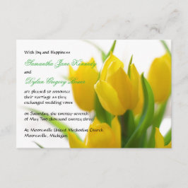 Gele Tulp - 3x5 aankondiging huwelijk