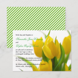 Gele Tulp - 3x5 aankondiging huwelijk