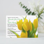 Gele Tulp - 3x5 Trouw Uitnodiging (Staand voorkant)