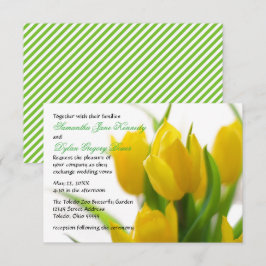 Gele Tulp - 3x5 Trouw Uitnodiging