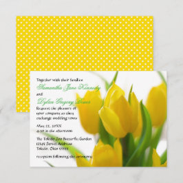 Gele Tulp - 3x5 Trouw Uitnodiging