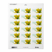 Gele Tulp - Adreslabel Etiket (Full Sheet)