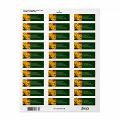 Gele Tulp Adreslabels op maat Bloemige Tulp Etiket (Full Sheet)