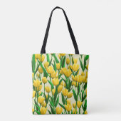 Gele Tulp Afbeelding Nr. 2 Tote Tas (Achterkant)