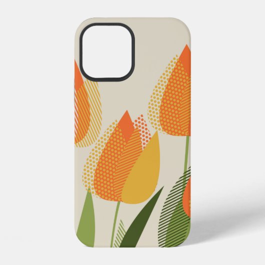 Gele tulp bloem iPhone hoesje (Achterkant)