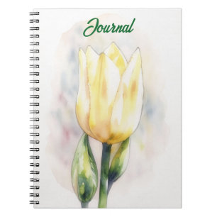 Gele Tulp Bloem Kunst Persoonlijk Dagboek Notitieboek