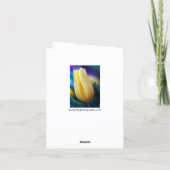 Gele tulp bloem Wenskaart Kaart (Achterkant)