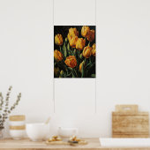 Gele Tulp Bloemen Kunstprint Poster (Keuken)