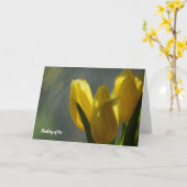 Gele Tulp Bloemen Sympathie Kaart (Gele Bloem)