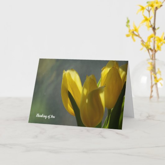 Gele Tulp Bloemen Sympathie Kaart (Gele Bloem)