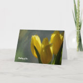 Gele Tulp Bloemen Sympathie Kaart (Voorkant)