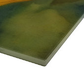 Gele Tulp Bloemschilderkunst Glas Snijplank (Hoek)
