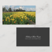 Gele Tulp Flowers Field Windmill Landschap Visitekaartje (Voorkant / Achterkant)