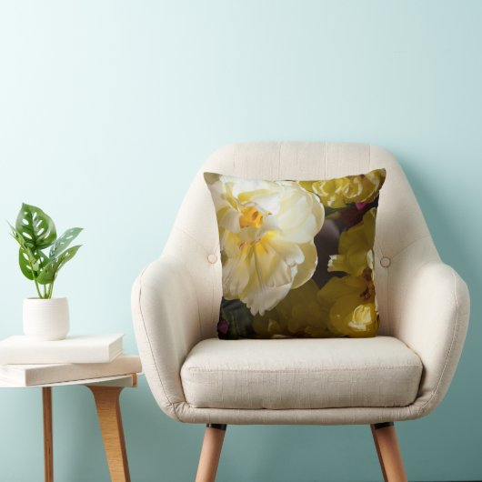 Gele tulp foto kussen (Stoel)