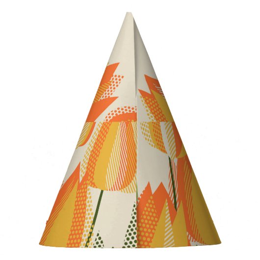 Gele tulp: heldere lente element. feesthoedjes (Achterkant)