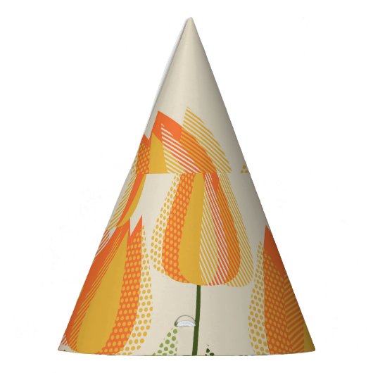 Gele tulp: heldere lente element. feesthoedjes (Links)