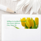 Gele Tulp - het Etiket van het Adres van de terugk (Insitu)