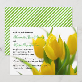 Gele Tulp - Huwelijksaankondiging Kaart