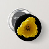 Gele Tulp Knop Ronde Button 5,7 Cm (Voorkant /achterkant)