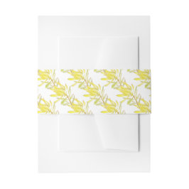 Gele tulp leucadendron waterverf patroon uitnodigingen wikkel