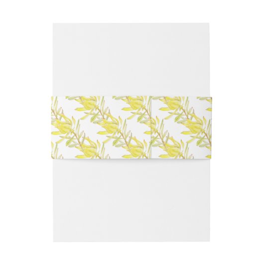 Gele tulp leucadendron waterverf patroon uitnodigingen wikkel (Achterkant Voorbeeld)