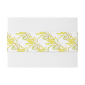 Gele tulp leucadendron waterverf patroon uitnodigingen wikkel (Achterkant Voorbeeld)