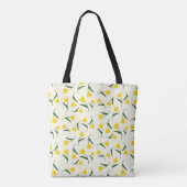 Gele Tulp Patroon  Tote Bag (Achterkant)