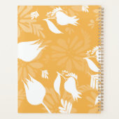 Gele Tulp Roos Bloemige Silohuette Bruiloft Planner (Achterkant)