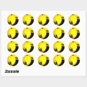 Gele Tulp-Stickers Ronde Sticker (Vel)