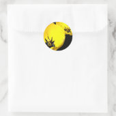 Gele Tulp-Stickers Ronde Sticker (Tas)