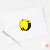 Gele Tulp-Stickers Ronde Sticker (Envelop)