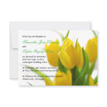 Gele Tulp - Trouwkaart 3x5