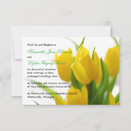 Gele Tulp - Trouwkaart 3x5 Kaart