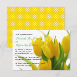Gele Tulp - Trouwkaart 3x5 Kaart