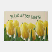 Gele Tulp Tuin Deurmat (Voorkant)