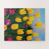 Gele Tulp Tuin Olieverf, Legpuzzel (Horizontaal)