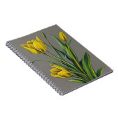Gele Tulp Waterverf Bloemen Notitieboek (Rechterzijde)