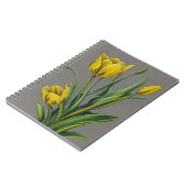 Gele Tulp Waterverf Bloemen Notitieboek (Linkerzijde)