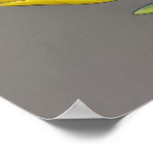 Gele Tulp Waterverf Flower Poster (Hoek)