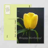 gele tulpbloem briefkaart (Voorkant / Achterkant)