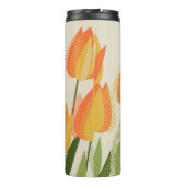 Gele tulpbloem thermosbeker (Achterkant)