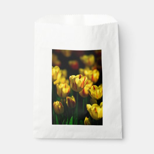 Gele tulpbloemen bedankzakje (Voorkant)