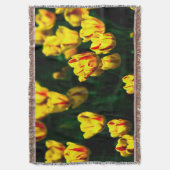 Gele tulpbloemen deken (Voorkant Verticaal)