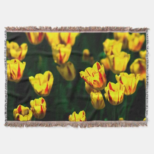 Gele tulpbloemen deken (Voorkant)