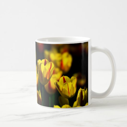 Gele tulpbloemen koffiemok (Rechts)