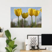 Gele tulpen afdrukken poster (Thuiskantoor)