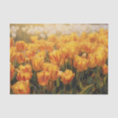 Gele tulpen bloem bloem kunst tissuepapier (Voorkant)