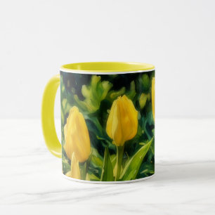 Gele Tulpen Bloem Bloemen Art Mok Cup